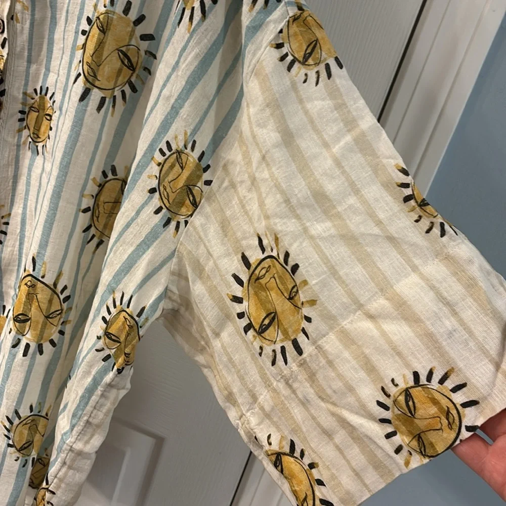 NWT Anthropologie LouLou Avenue Button-down Top, size XL - Picture 7 of 14